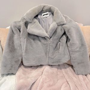 APPARIS Faux Fur Gray MC Jacket M